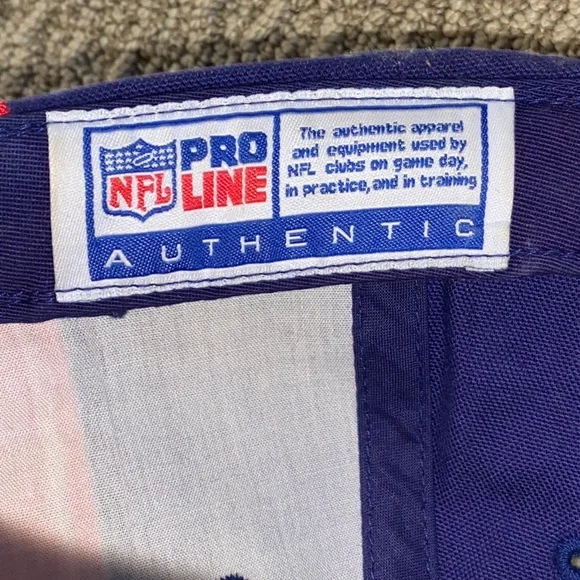 NY Giants Reebok NFL Pro Line Hat Adjustable Back - Picture 3 of 8